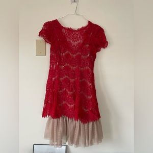 Beautiful red lace dress
